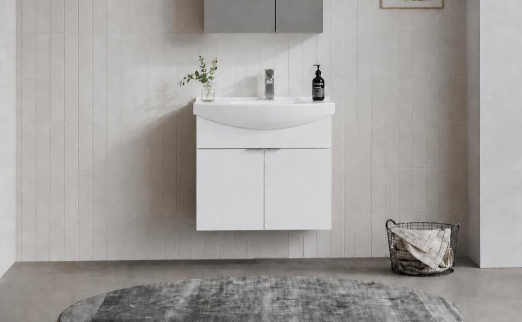 Orka Purus 65 cm, Parlak Beyaz, Banyo Dolabı Alt Modül Ve Lavabo, 5007969 - 2