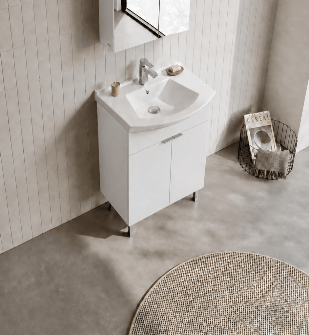 Orka Purus 65 cm, Parlak Beyaz, Banyo Dolabı Alt Modül Ve Lavabo, (Ayaklı), 5007960 - 4