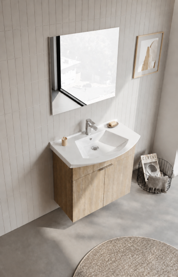 Orka Purus 80 cm ,Budva, Banyo Dolabı Takımı (Asma,Düz Ayna), 5008324 - 4