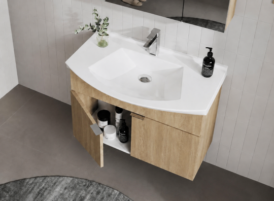 Orka Purus 80 cm ,Budva, Banyo Dolabı Takımı (Asma,Düz Ayna), 5008324 - 5