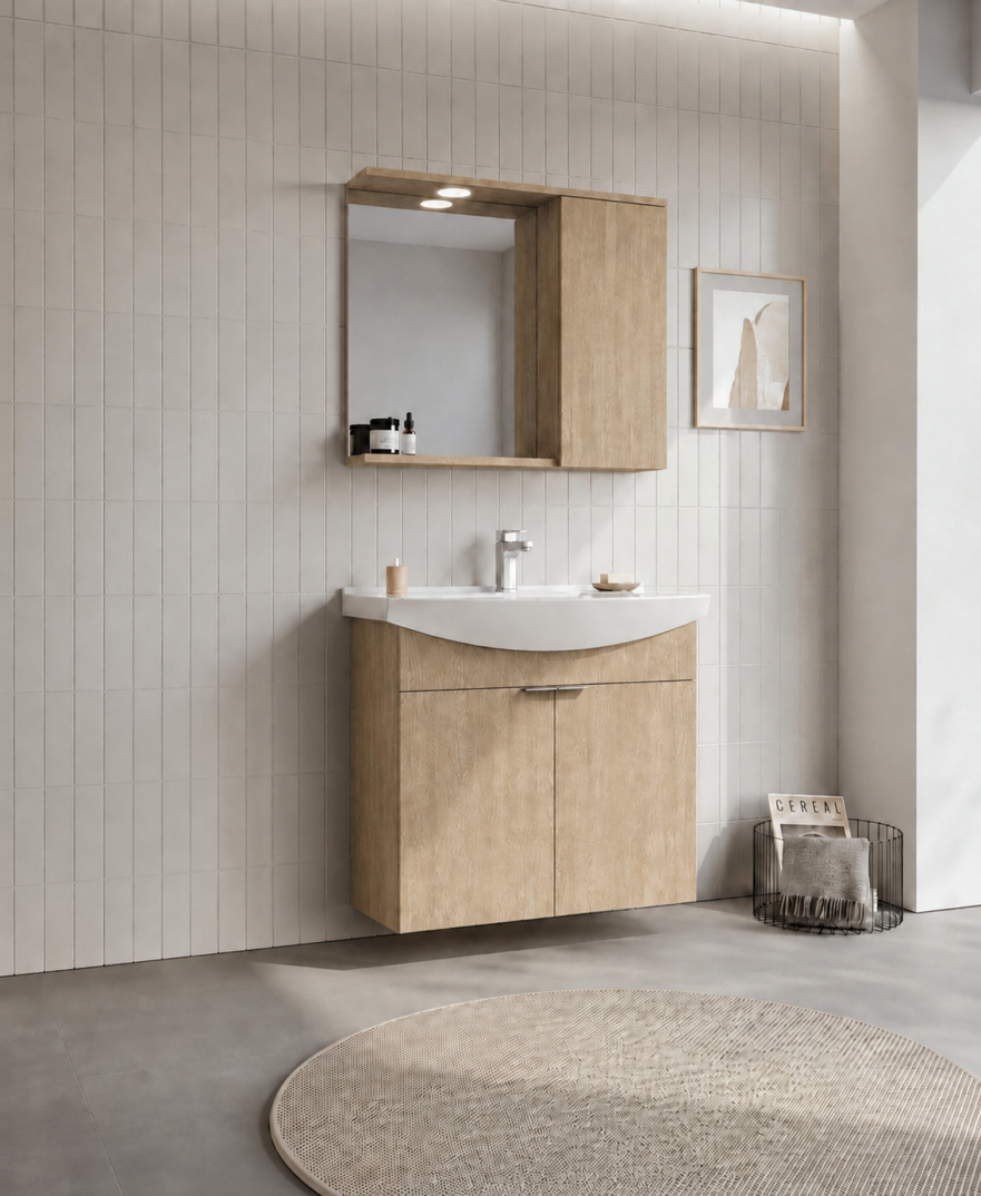 Orka Purus 80 cm ,Budva, Banyo Dolabı Takımı (Asma,Spotlu Ayna), 5007993 - 3