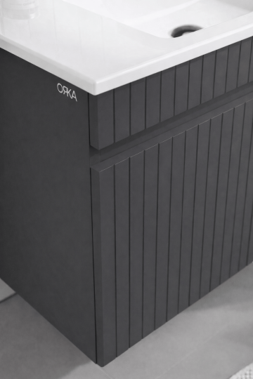 Orka Tivoli 100 cm Mat Antrasit Banyo Dolabı Alt Modül ve Lavabo , 5008671 - 5