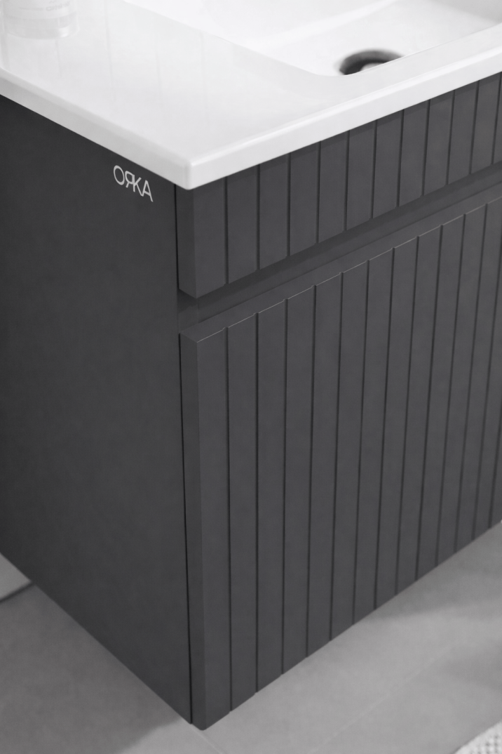 Orka Tivoli 100 cm Mat Antrasit Banyo Dolabı Alt Modül ve Lavabo , 5008671 - 5