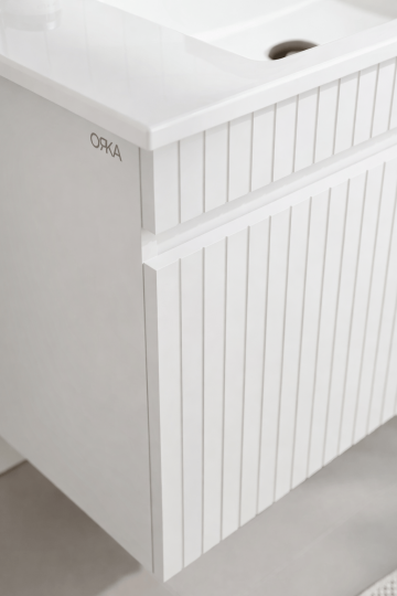 Orka Tivoli 100 cm Mat Beyaz Banyo Dolabı Takımı (Dolaplı Ayna), 5008697 - 5