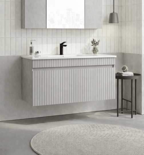Orka Tivoli 100 cm Mat Kaşmir Banyo Dolabı Alt Modül ve Lavabo , 5008673 - 3