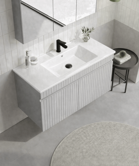 Orka Tivoli 100 cm Mat Kaşmir Banyo Dolabı Alt Modül ve Lavabo , 5008673 - 4