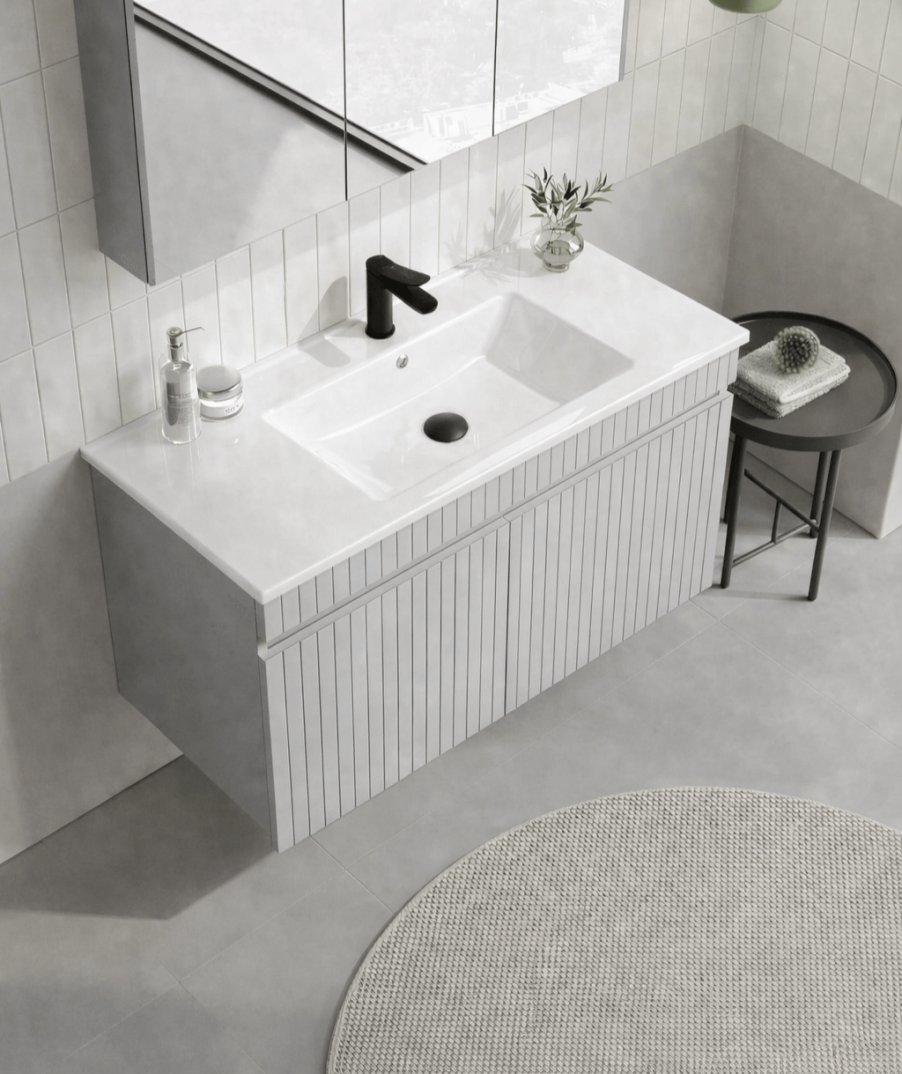 Orka Tivoli 100 cm Mat Kaşmir Banyo Dolabı Alt Modül ve Lavabo , 5008673 - 4