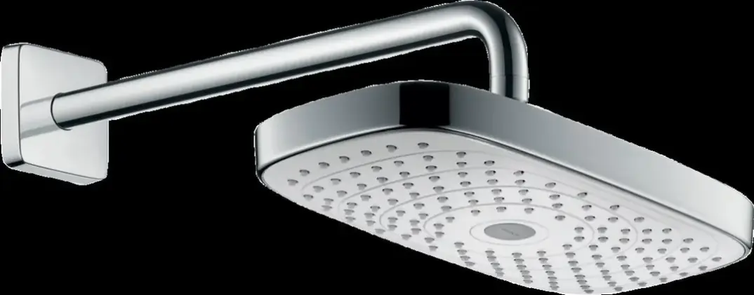 Raindance Select E Tepe Duşu 300 2 Jet, Duş Dirseği İle Beyaz, 27385400 - 1