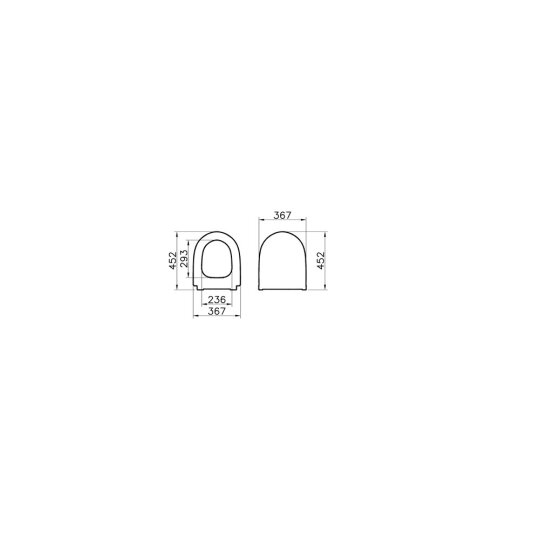 VitrA Sento Slim Klozet Kapağı, Yavaş Kapanır, Kolay Sökülebilir, Mat Beyaz, 120-001R009 - 2