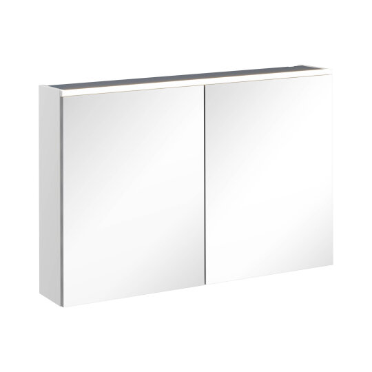 VitrA Core Dolaplı Üstten Aydınlatmalı Ayna, 100 cm, Mat Açık Gri, 67632