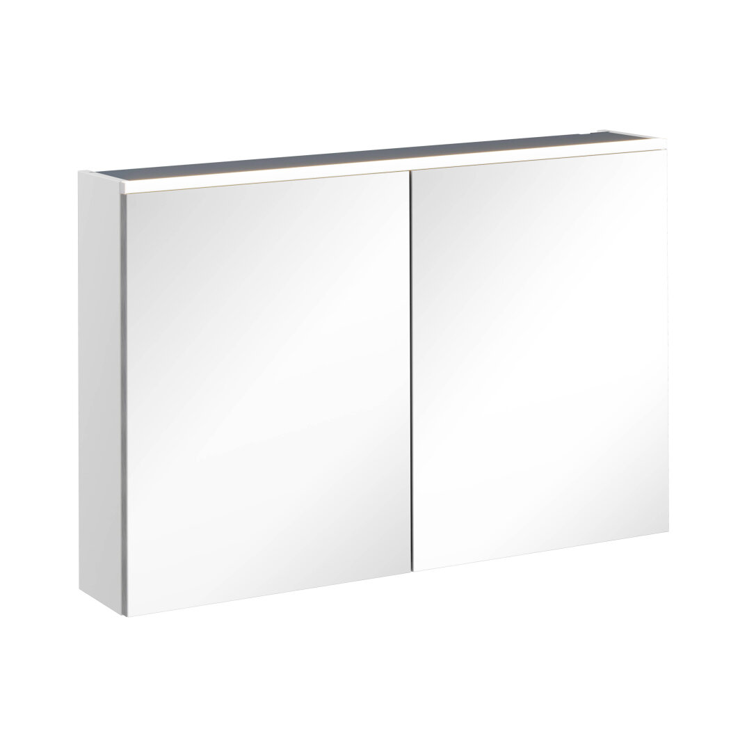VitrA Core Dolaplı Üstten Aydınlatmalı Ayna, 100 cm, Mat Açık Gri, 67632 - 1