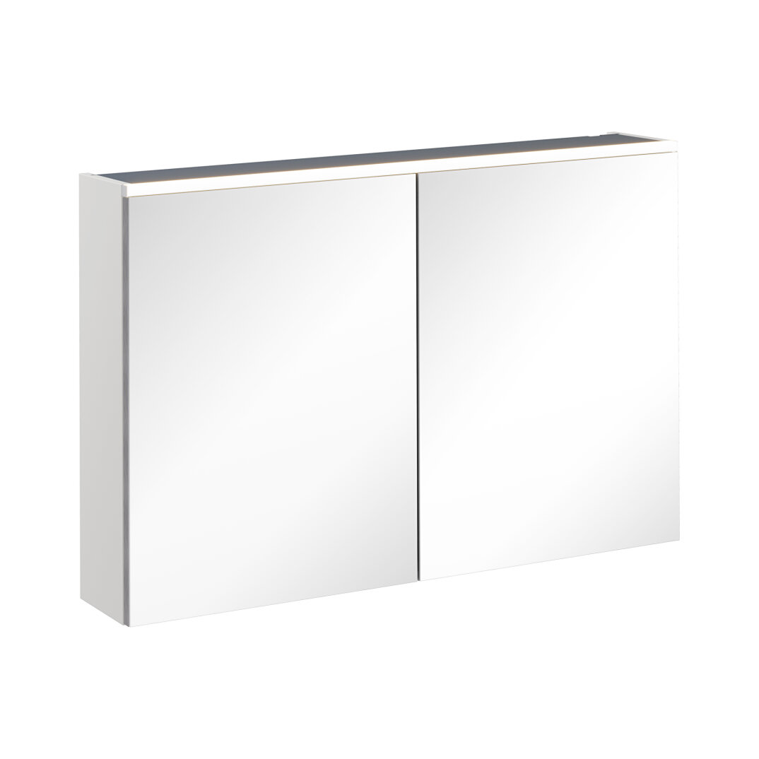VitrA Core Dolaplı Üstten Aydınlatmalı Ayna, 100 cm, Mat Açık Gri, 67632 - 2