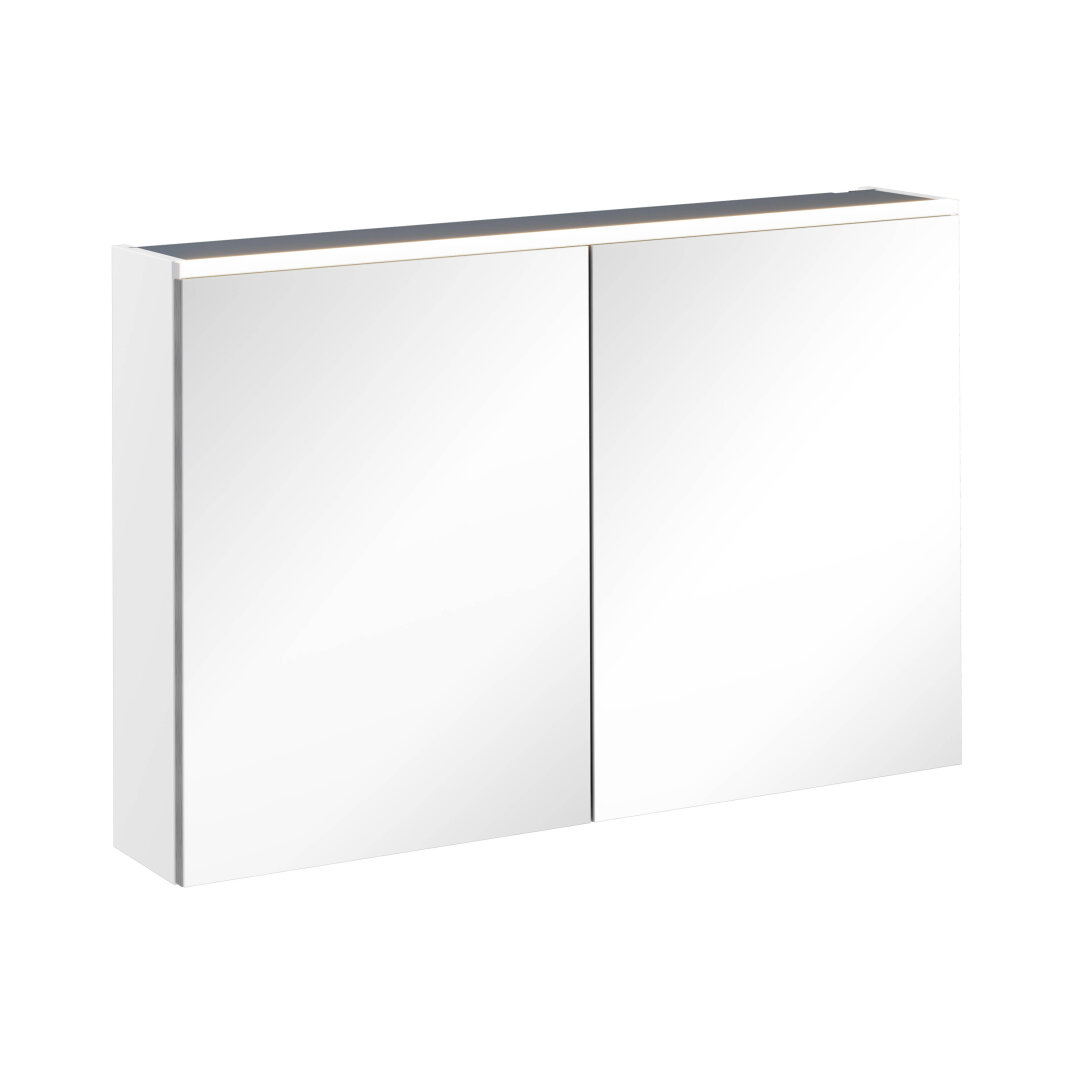 VitrA Core Dolaplı Üstten Aydınlatmalı Ayna, 100 cm, Mat Beyaz,67631 - 1