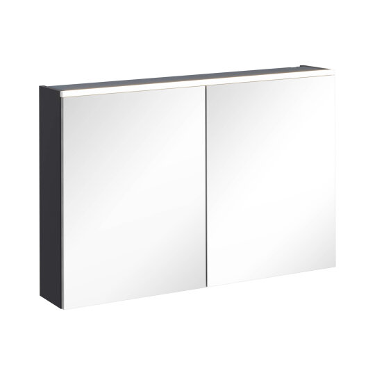 VitrA Core Dolaplı Üstten Aydınlatmalı Ayna, 100 cm, Mat Grafit, 67635
