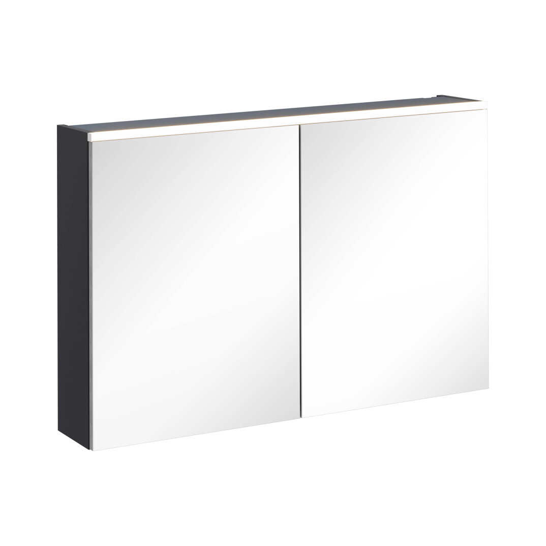 VitrA Core Dolaplı Üstten Aydınlatmalı Ayna, 100 cm, Mat Grafit, 67635 - 1