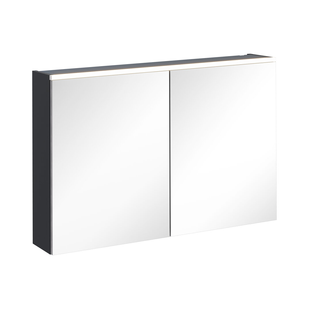 VitrA Core Dolaplı Üstten Aydınlatmalı Ayna, 100 cm, Mat Grafit, 67635 - 2