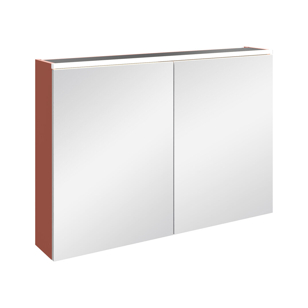 VitrA Core Dolaplı Üstten Aydınlatmalı Ayna, 100 cm, Mat Kırmızı, 80516 - 2