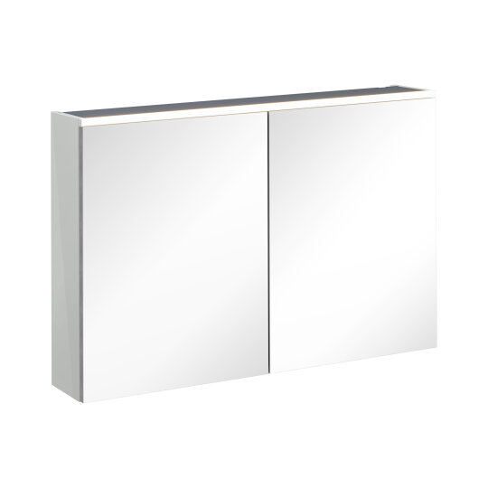 VitrA Core Dolaplı Üstten Aydınlatmalı Ayna, 100 cm, Parlak İnci Grisi,67622 - 2