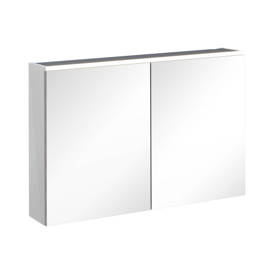 VitrA Core Dolaplı Üstten Aydınlatmalı Ayna, 100 cm, Parlak İnci Grisi,67622