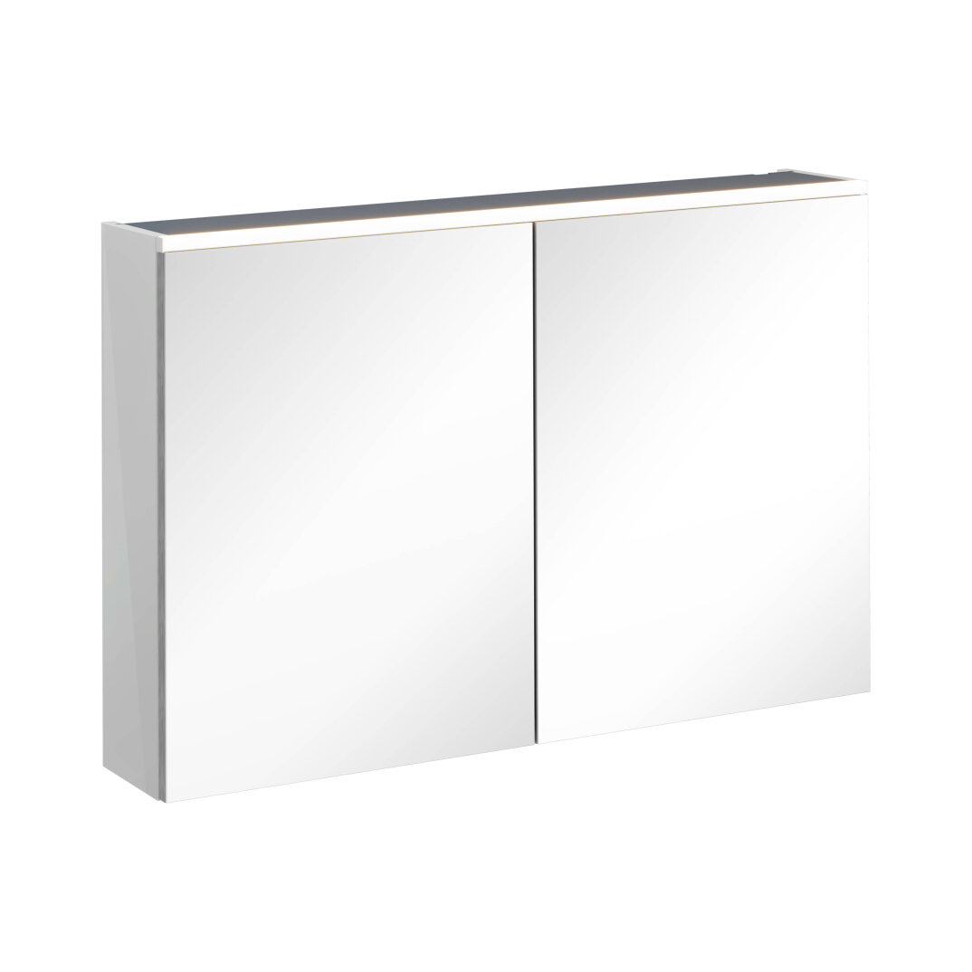 VitrA Core Dolaplı Üstten Aydınlatmalı Ayna, 100 cm, Parlak İnci Grisi,67622 - 1