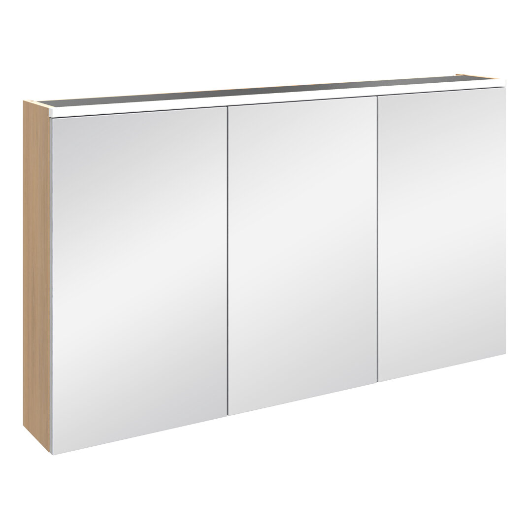 VitrA Core Dolaplı Üstten Aydınlatmalı Ayna, 120 cm, Altın Meşe, 80518 - 1