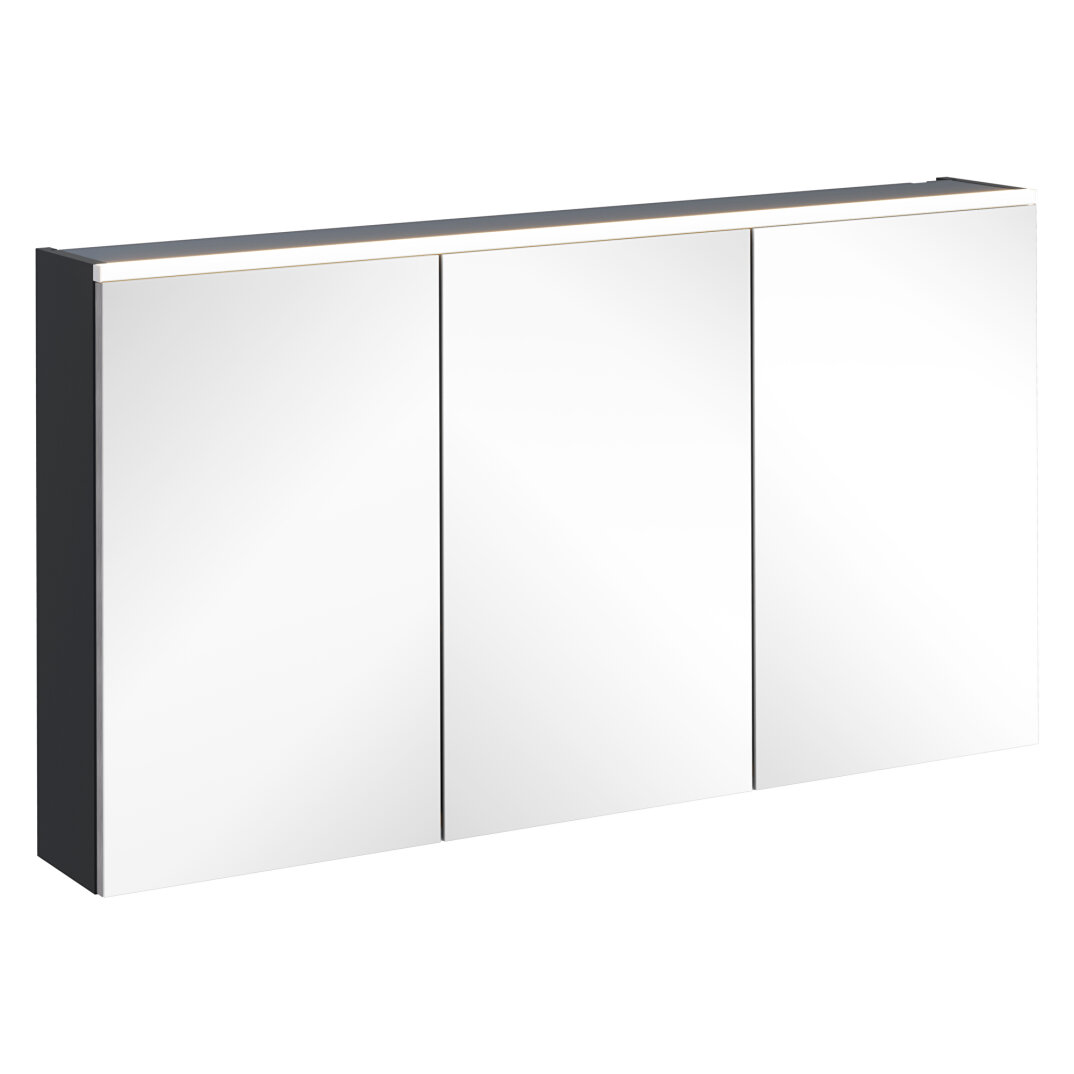 VitrA Core Dolaplı Üstten Aydınlatmalı Ayna, 120 cm, Mat Grafit,67656 - 2