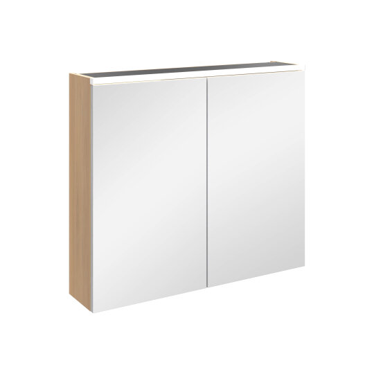 VitrA Core Dolaplı Üstten Aydınlatmalı Ayna, 80 cm, Altın Meşe, 80512