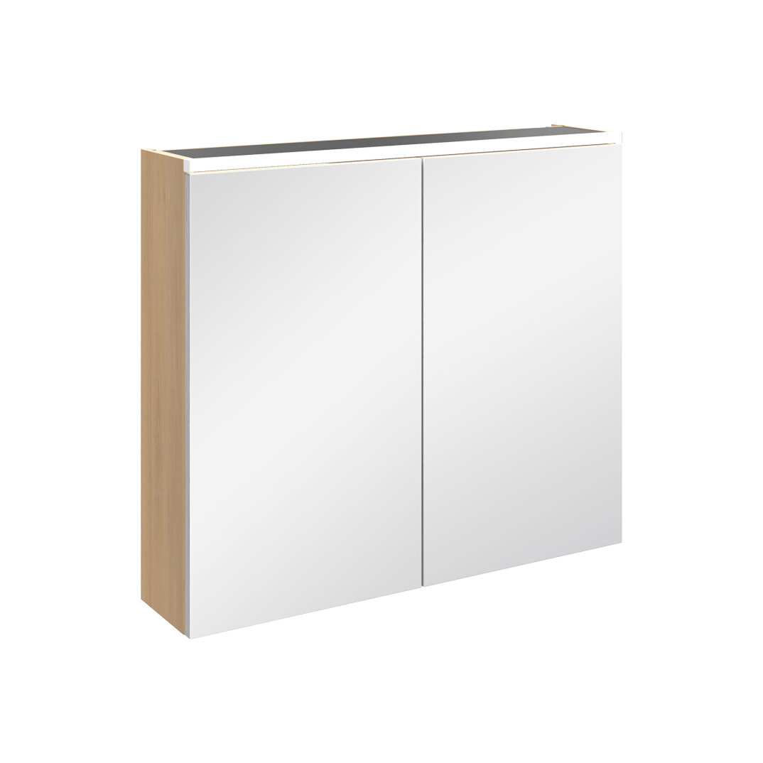 VitrA Core Dolaplı Üstten Aydınlatmalı Ayna, 80 cm, Altın Meşe, 80512 - 2