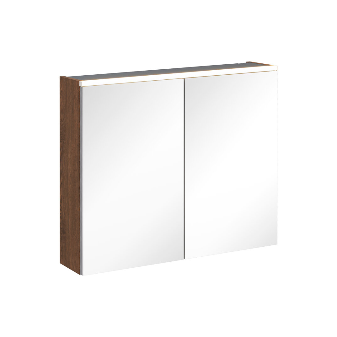 VitrA Core Dolaplı Üstten Aydınlatmalı Ayna, 80 cm, Ceviz, 67609 - 2