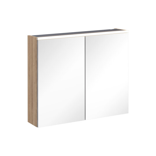 VitrA Core Dolaplı Üstten Aydınlatmalı Ayna, 80 cm, Doğal Meşe,67607 - 2