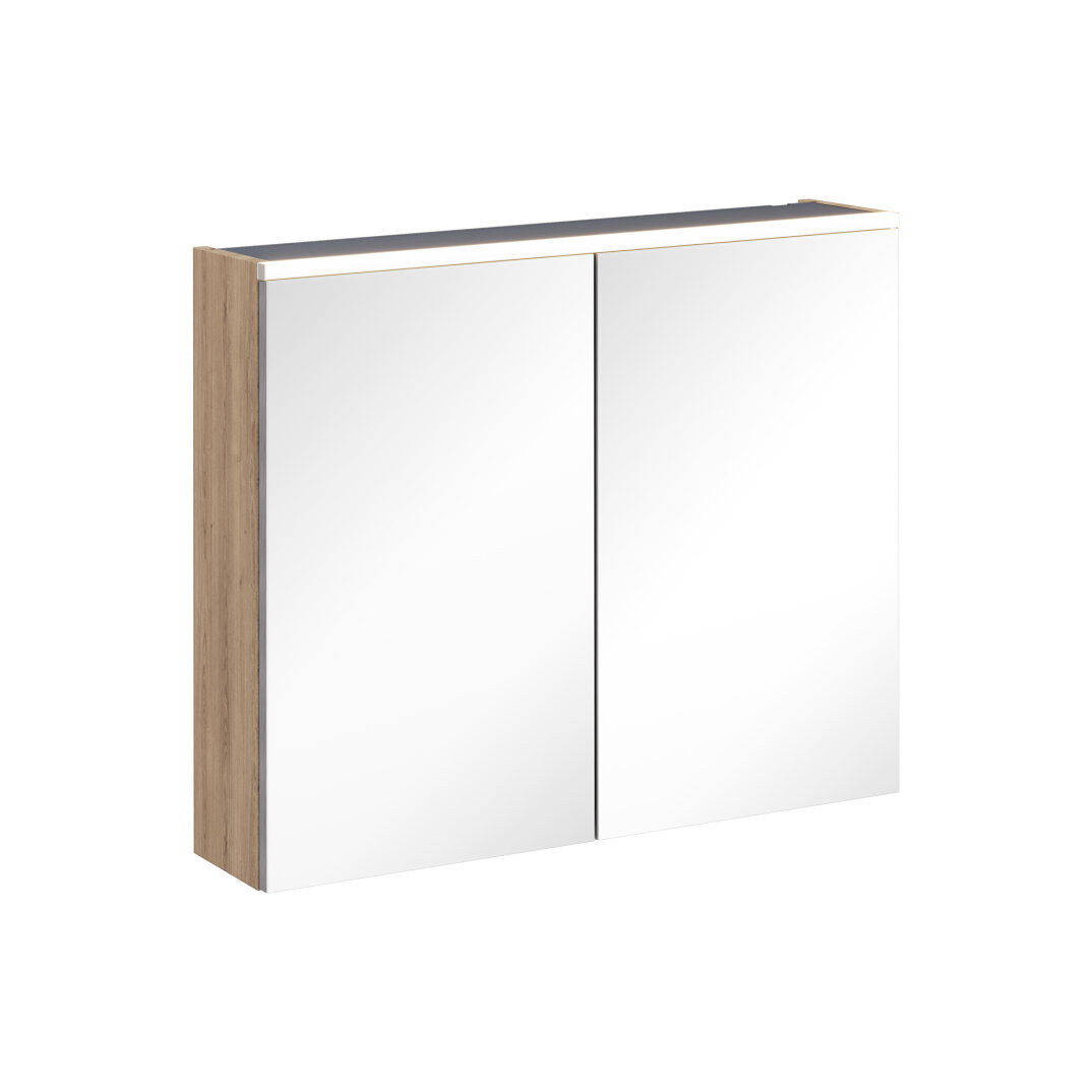 VitrA Core Dolaplı Üstten Aydınlatmalı Ayna, 80 cm, Doğal Meşe,67607 - 2
