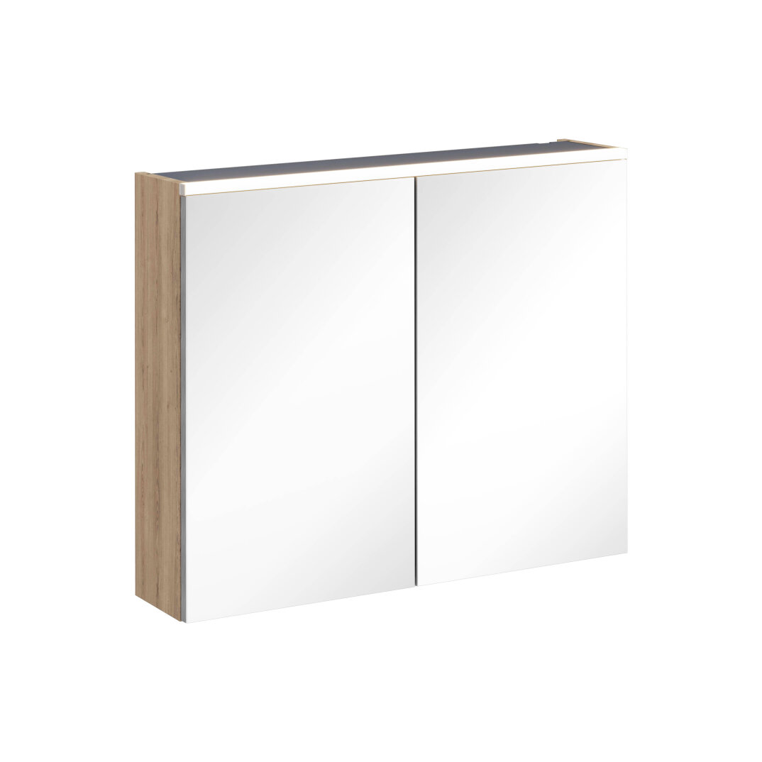 VitrA Core Dolaplı Üstten Aydınlatmalı Ayna, 80 cm, Doğal Meşe,67607 - 1