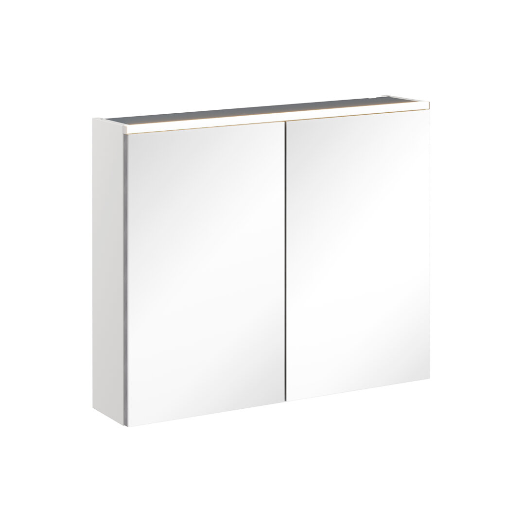 VitrA Core Dolaplı Üstten Aydınlatmalı Ayna, 80 cm, Mat Açık Gri, 67611 - 2