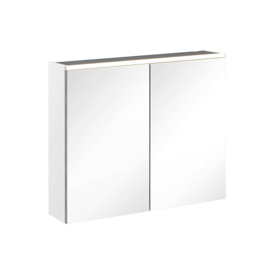 VitrA Core Dolaplı Üstten Aydınlatmalı Ayna, 80 cm, Mat Beyaz,67610