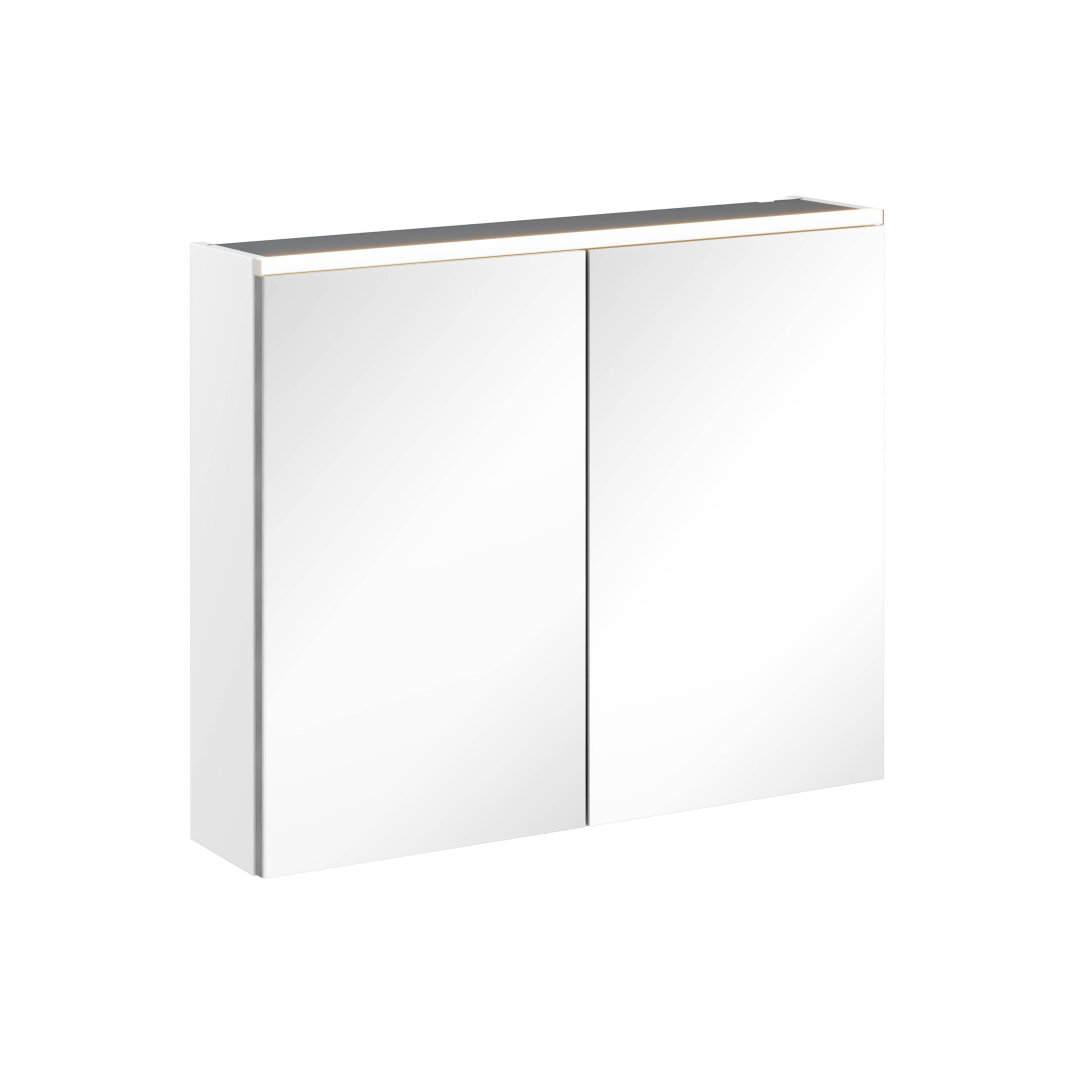 VitrA Core Dolaplı Üstten Aydınlatmalı Ayna, 80 cm, Mat Beyaz,67610 - 1
