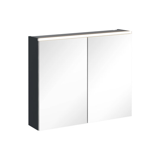 VitrA Core Dolaplı Üstten Aydınlatmalı Ayna, 80 cm, Mat Lacivert,67615
