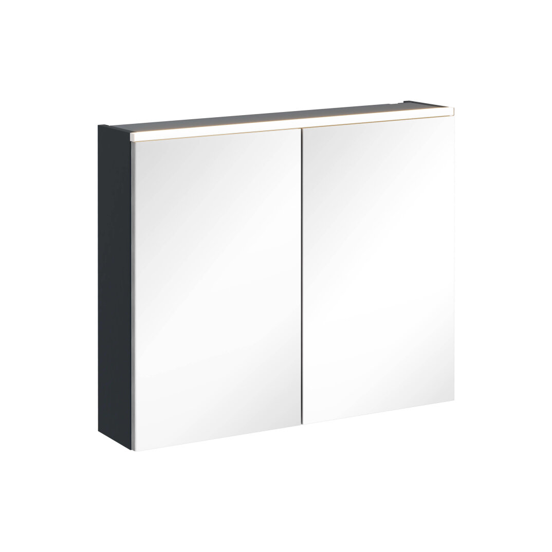 VitrA Core Dolaplı Üstten Aydınlatmalı Ayna, 80 cm, Mat Lacivert,67615 - 1