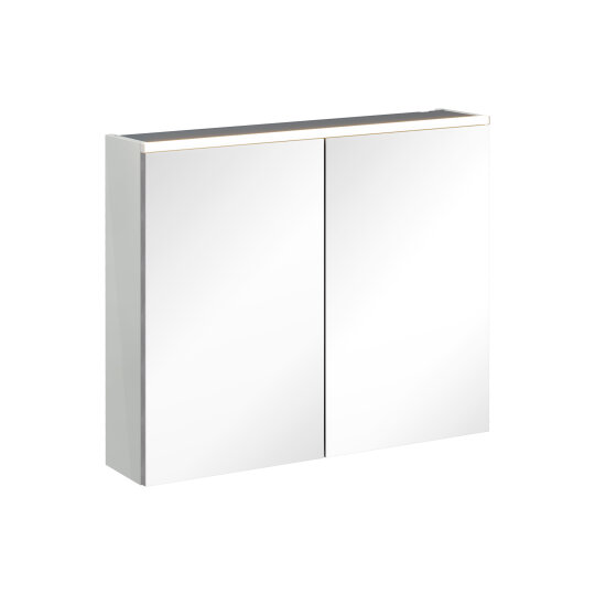 VitrA Core Dolaplı Üstten Aydınlatmalı Ayna, 80 cm, Parlak İnci Grisi,67601 - 2