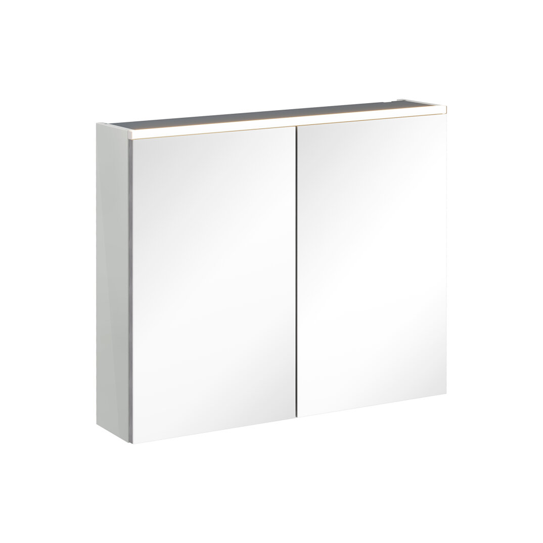 VitrA Core Dolaplı Üstten Aydınlatmalı Ayna, 80 cm, Parlak İnci Grisi,67601 - 2