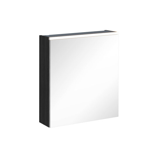VitrA Core Dolaplı Üstten Aydınlatmalı Ayna (Sağ), 60 cm, Hareli Siyah Meşe,67599