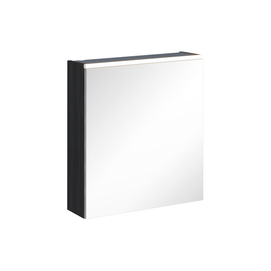VitrA Core Dolaplı Üstten Aydınlatmalı Ayna (Sağ), 60 cm, Hareli Siyah Meşe,67599 - 2