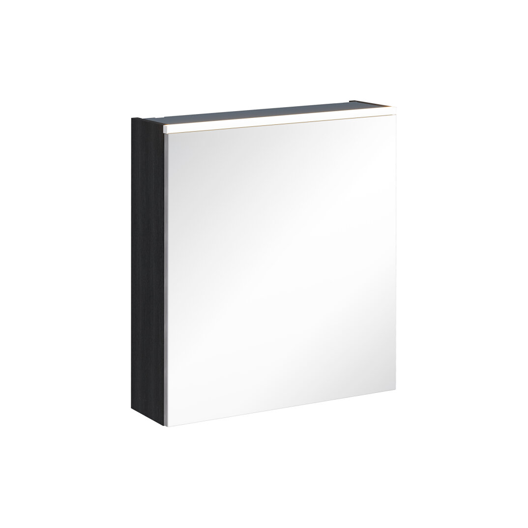 VitrA Core Dolaplı Üstten Aydınlatmalı Ayna (Sağ), 60 cm, Hareli Siyah Meşe,67599 - 2