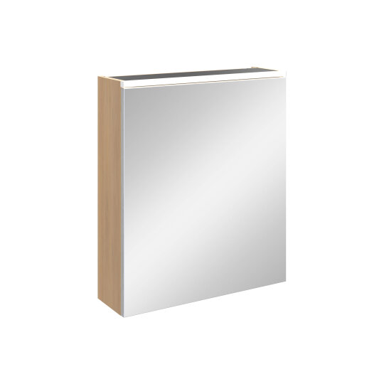 VitrA Core Dolaplı Üstten Aydınlatmalı Ayna (Sol), 60 cm, Altın Meşe, 80506