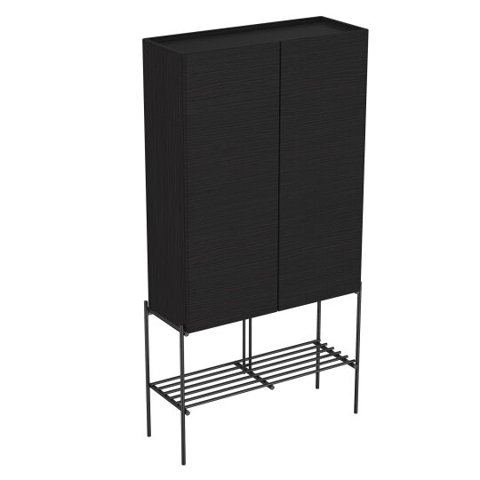 Vitra Equal Boy Dolabı, 70 cm, Hareli Siyah Meşe, Metal Ayaklı, 66530 - 3