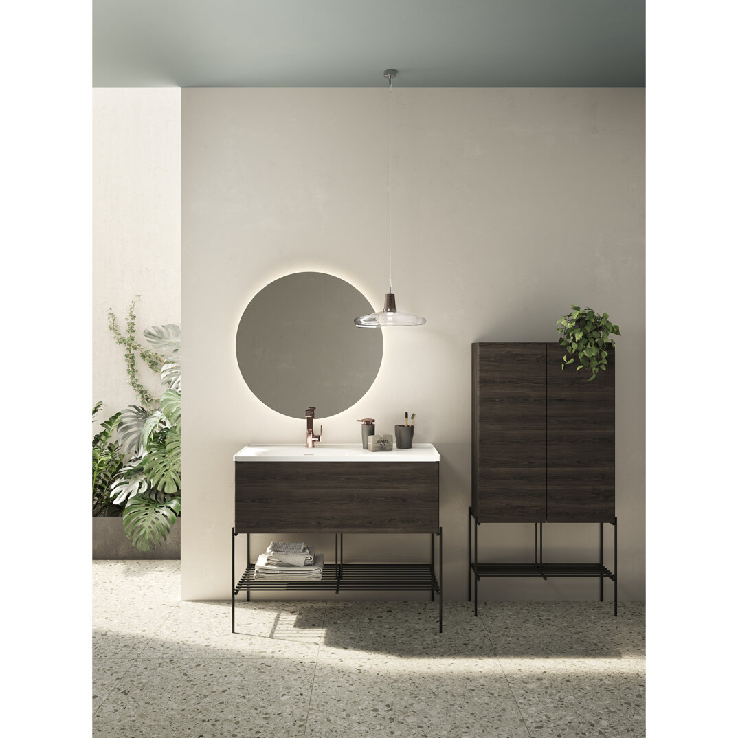VitrA Equal Boy Dolabı, 70 cm, Karaağaç, Metal Ayaklı,66531 - 3