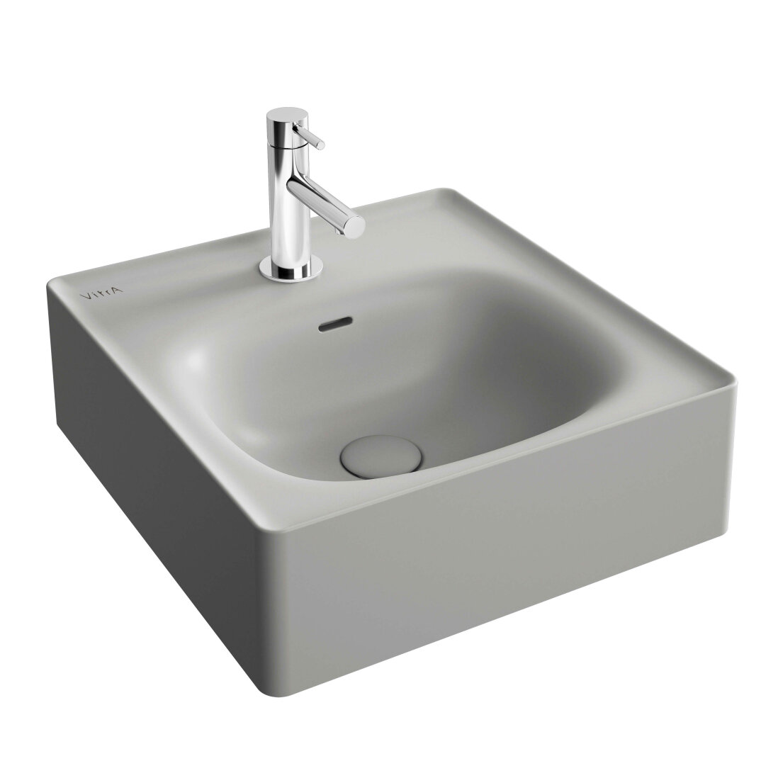 VitrA Equal Lavabo, 43 cm, Mat Taş Gri, 7240B476-0001 - 1