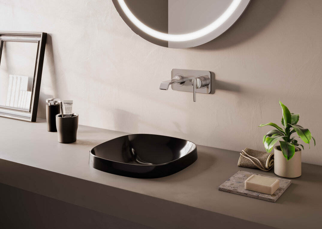 VitrA Frame Tezgah Üstü Kare Lavabo, 42 cm, Mat Siyah,5654B483-0016 - 3