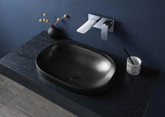 VitrA Frame Tezgah Üstü Oval Lavabo, 56 cm, Mat Siyah,5652B483-0016 - 2