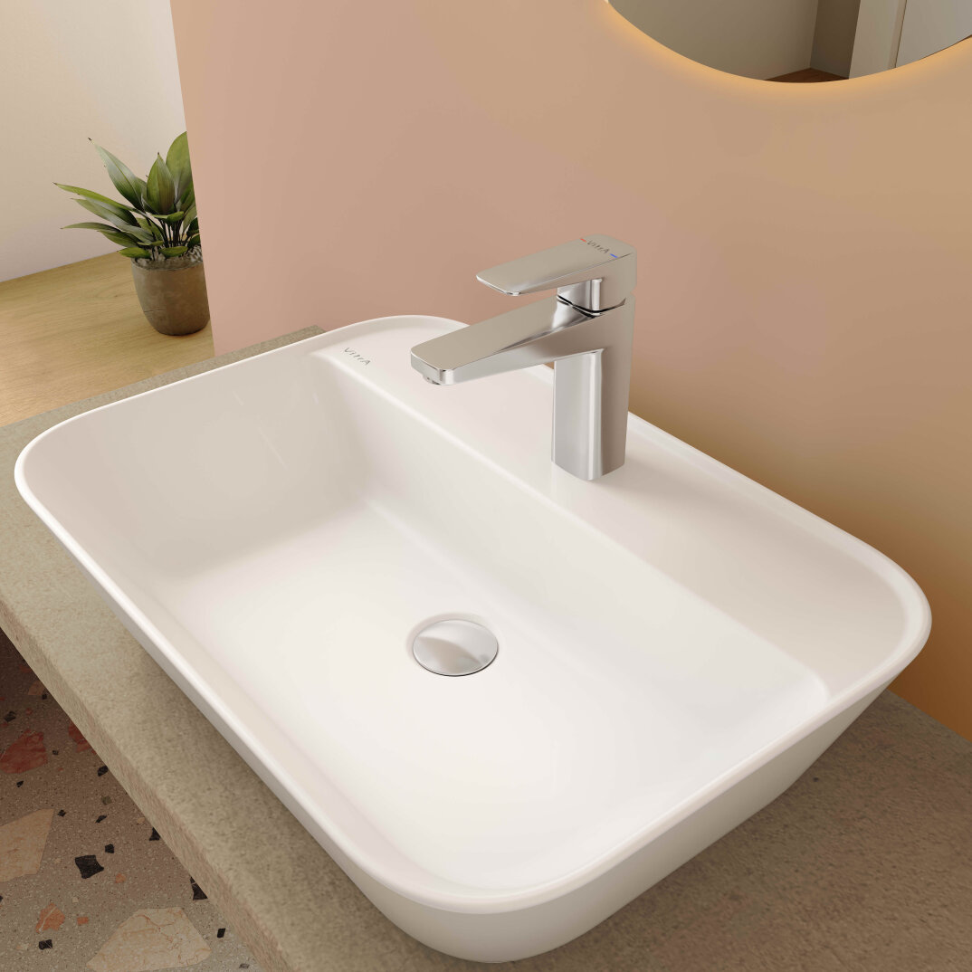 VitrA Geo Dikdörtgen Çanak Lavabo, 60 cm, 7426B003-0041 - 3