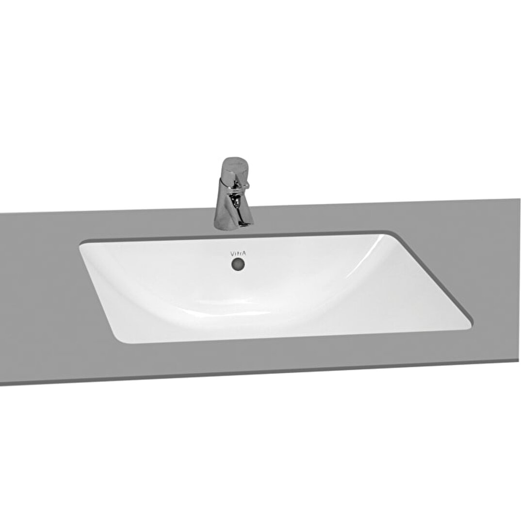 VitrA Geo Dikdörtgen Çanak Lavabo, 60 cm, Mat Bej, 7425B020-0012 - 1